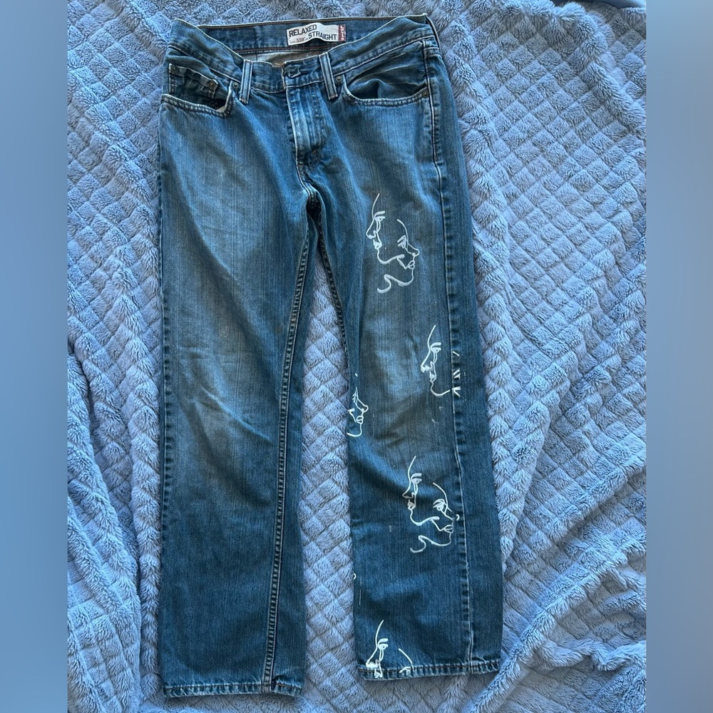 Levi Jeans- Hand painted